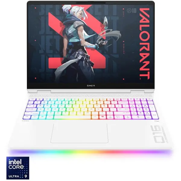 HP Laptop Gaming HP Omen 16-ah0002nn, procesor Intel® Core™ Ultra 9 - 275HX pana la 5.4GHz, 16 inch, 2.5K, 64GB DDR5 RAM, 2TB SSD, NVIDIA® GeForce RTX™ 5090 24GB GDDR7, Free DOS, Alb