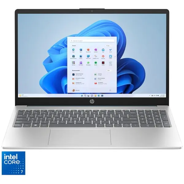 HP Laptop HP 15-fd0102nq, Intel Core 7 150U, 15.6 inch, RAM 16 GB, SSD 512 GB, Intel Graphics, Windows 11, Alb