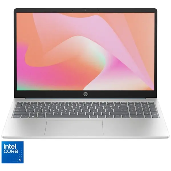 HP Laptop HP 15-fd0112nq, Intel Core 5 120U, 15.6 inch, RAM 16 GB, SSD 512 GB, Intel Graphics, No OS, Auriu