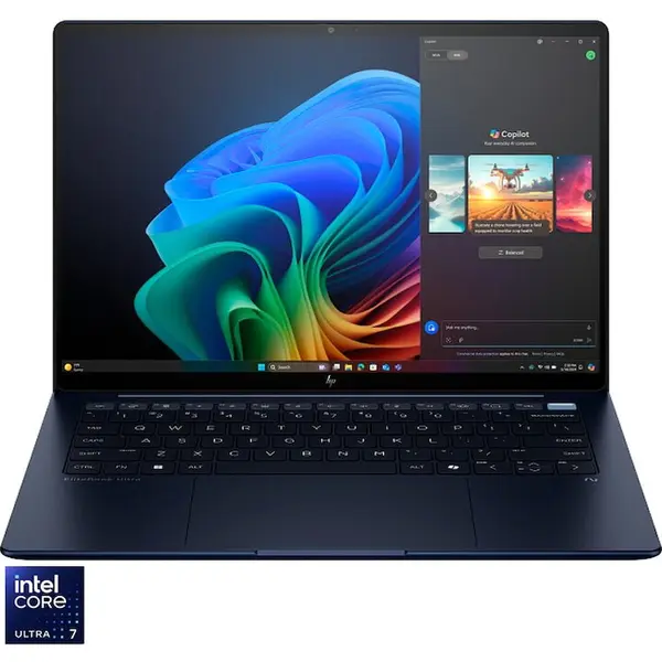 HP Laptop HP EliteBook Ultra G1i, Procesor Intel Core Ultra 7 258V, Display 14 2.8k, RAM 32GB, 1TB SSD, Placa video Intel Arc Graphics, Windows 11 PRO, Albastru
