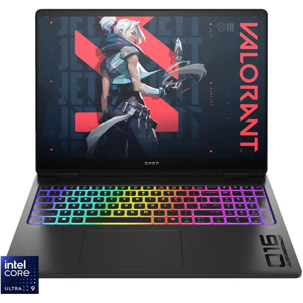 HP Laptop HP Gaming 16'' OMEN MAX 16-ah0003nn, WQXGA OLED 48-240Hz, Procesor Intel® Core™ Ultra 9 275HX (36M Cache, up to 5.40 GHz), 64GB DDR5, 2TB SSD, GeForce RTX 5090 24GB, Free DOS, Negru (INT Keyboard)