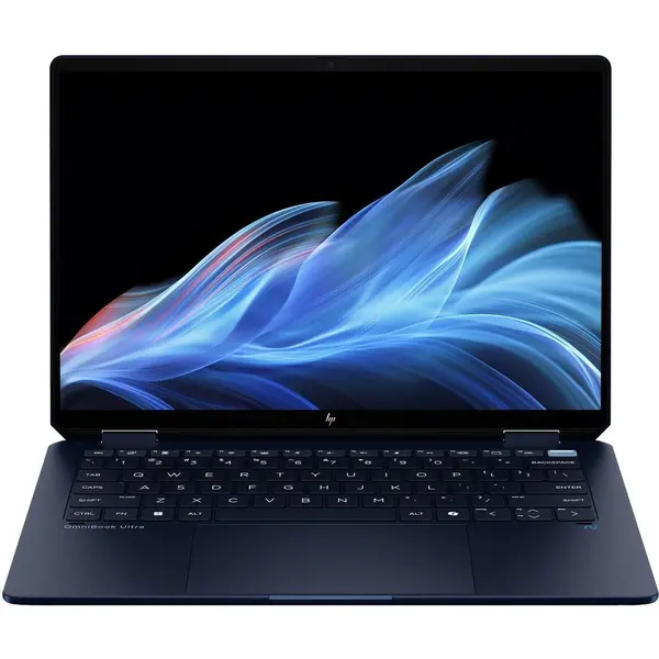 HP Laptop HP OmniBook Ultra Flip 14-fh0049nw, Intel Core Ultra 7 258V, 14 inch, 2.8K OLED, Touch, 32GB RAM, 1TB SSD, Intel Graphics, Windows 11 Home, Albastru inchis