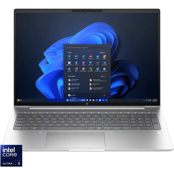 HP Laptop HP ProBook 4 G1i 16, Procesor Intel® Core™ Ultra 5 225U pana la 4.80 GHz, 16 inch, WUXGA, 16GB DDR5, 512GB SSD, Intel Graphics, Windows 11 Pro, Argintiu