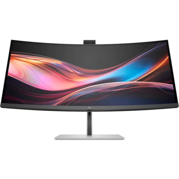 HP Monitor LED Curbat HP Series 7 Pro 734pm, Display 34 WQHD 3440x1440, IPS, 21:9, 5 ms, 120 Hz, Webcam, Negru