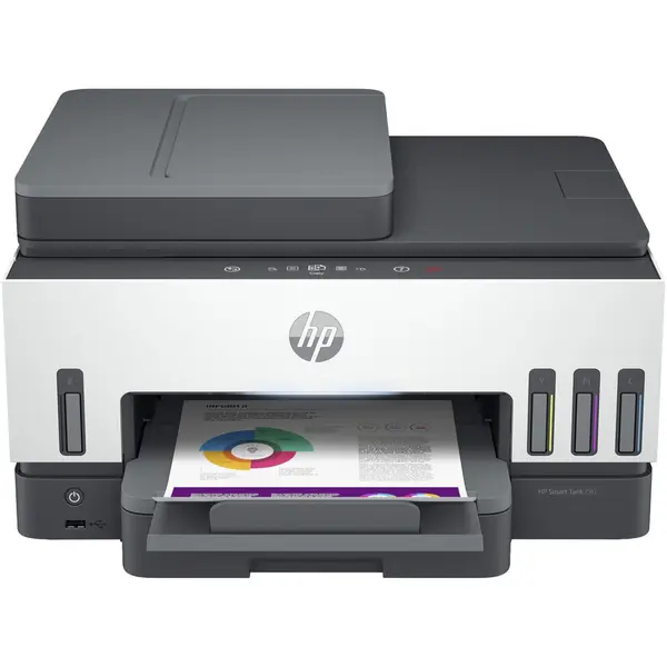 HP Multifunctional inkjet color HP Smart Tank 790 All-in-One Printer, Light Basalt, Retea, Wireless, ADF, Duplex, A4