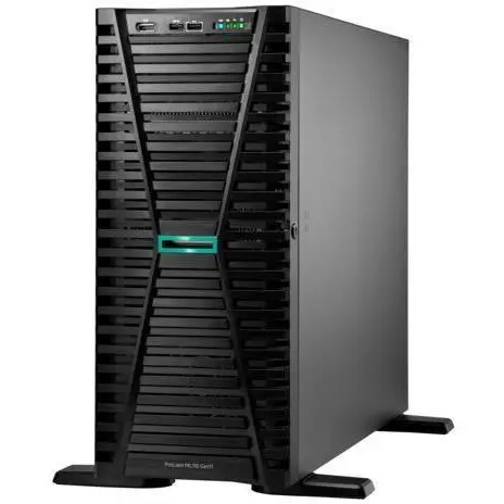 HP Server HPE ProLiant ML110 Gen11, Tower, Intel Xeon 4510 12 C / 24 T, 2.4 GHz - 4.10 GHz, 30 MB cache, 150 W, 64 GB DDR5 ECC, 2 x 480 GB SSD, 8 x SFF, 2 x 1000 W, Fara sistem de operare