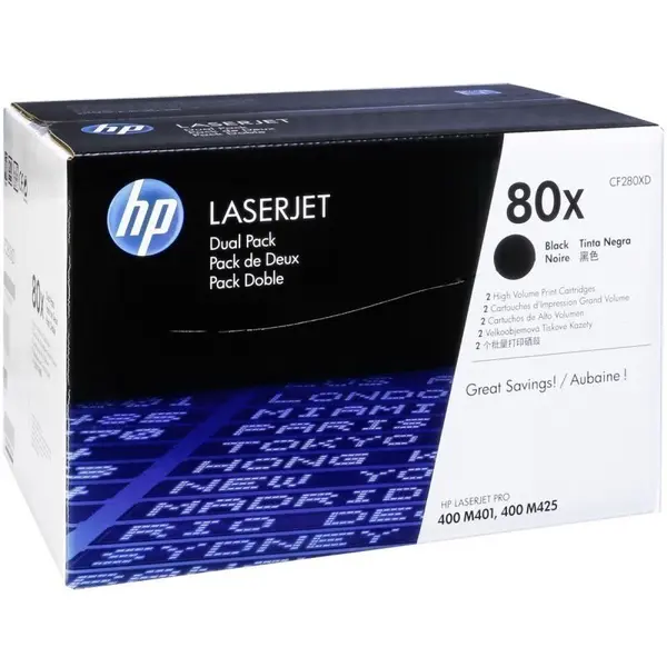 HP Toner HP 80X negru x2 | 2x6800 pag | LJ Pro 400 M401/MFP M425
