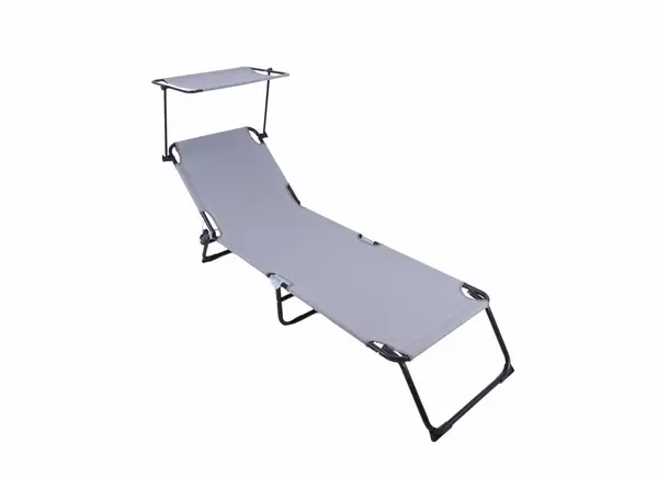 HR SEZLONG CU PARASOLAR 186X55X24 GRI HR SEZLONG CU PARASOLAR 186X55X24 GRI