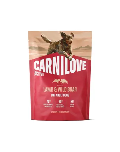 Hrană câini activi 1,5 kg CARNILOVE Active Dog Lamb and Wild Boar Adult 1,5 kg miel și mistreț