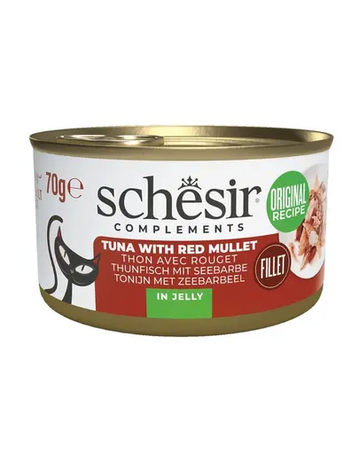 Hrană complementară pisici ton și barbun SCHESIR Complements în jeleu 70 g