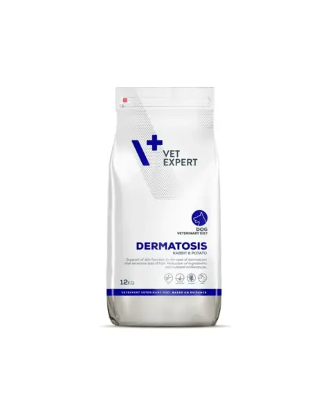 Hrana dietetica pentru caini Vetexpert 4T Dermatosis cu iepure cartof 12 kg