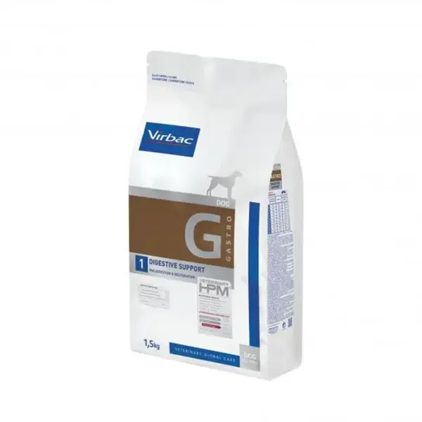 Hrana dietetica pentru caini Virbac HPM G1 Digestive Support Gastro 1,5 kg