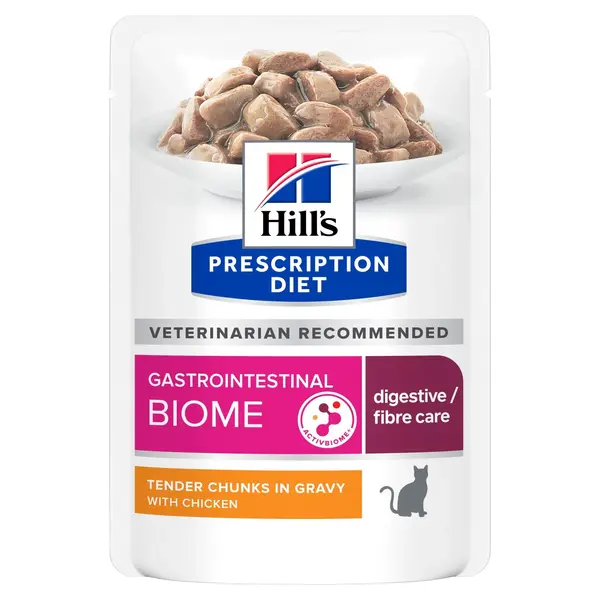 Hrana dietetica pentru pisici Hill s PD Gastrointestinal Biome cu pui 85 gr