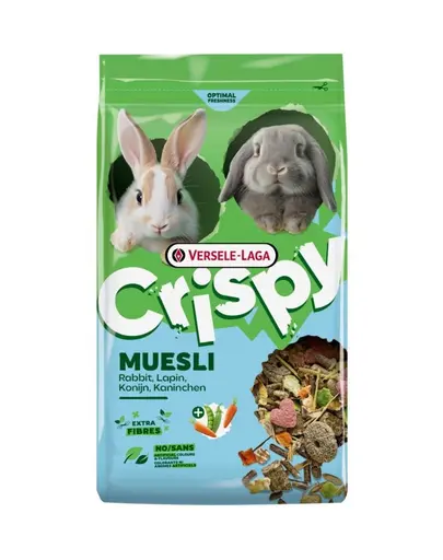 Hrană iepuri de toate rasele VERSELE-LAGA Crispy Muesli Rabbit 2,5 kg cu morcov și mazăre