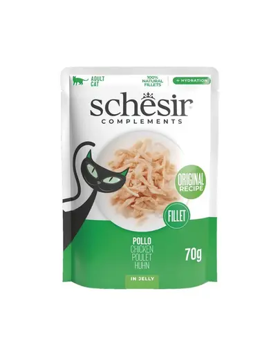 Hrană pisici pui la plic SCHESIR Complements în jeleu 70 g