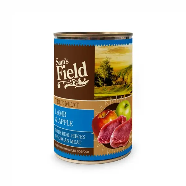 Hrana Umeda caine, Sam s field true meat lamb apple 400gr