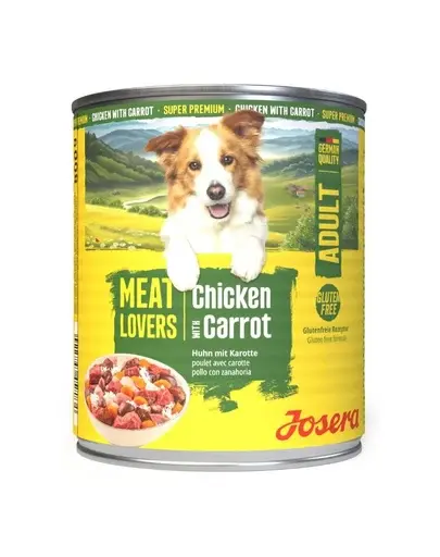 Hrană umedă câini pui și morcov 800 g Josera Meat Lovers Menu