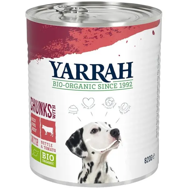 Hrana Umeda pentru Caini cu Vita, Bio, Yarrah, 820 g