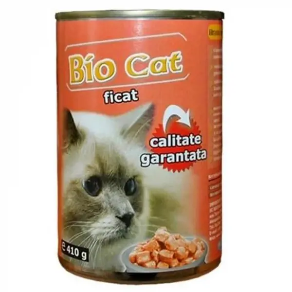 Hrana umeda pentru pisici Biocat cu ficat 410 gr