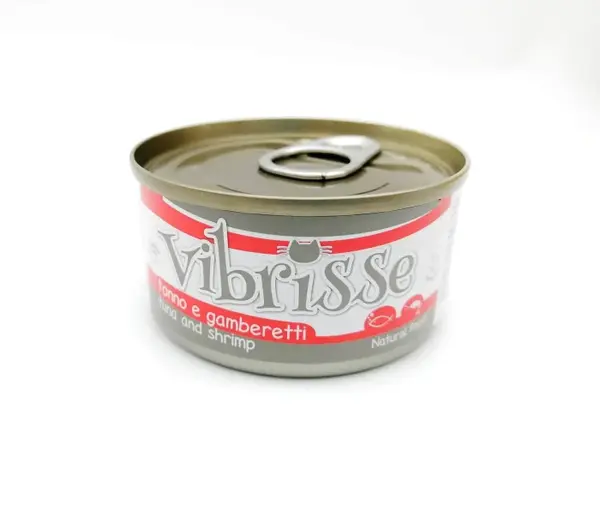 Hrana umeda pentru pisici Croci Vibrisse Natural, Ton si creveti, 6 x 70g