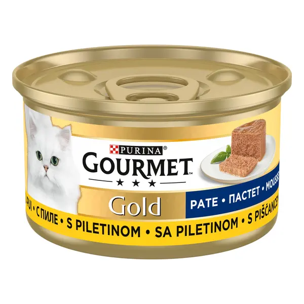 Hrana umeda pentru pisici Gourmet Gold, Pui, 85 g 85g