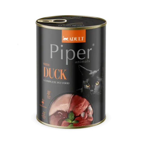 Hrana umeda pentru pisici PIPER CAT, rata, conserva 400g