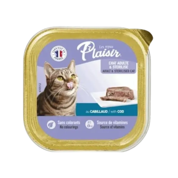 Hrana umeda pentru pisici Plaisir, Cod, 32 x 100g