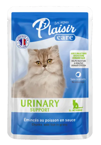 Hrana umeda pentru pisici Plaisir Urinary, Peste in sos, 12 x 85g