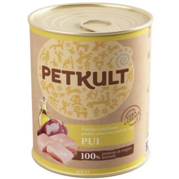 Hrana umeda Petkult Adult cu pui 800 g