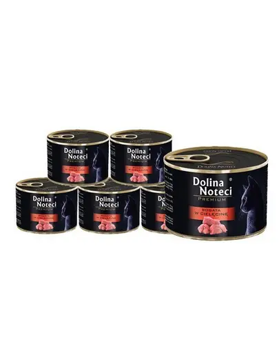Hrană umedă pisici adulte vițel 12x185 g DOLINA NOTECI Premium