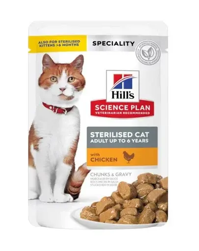 Hrană umedă pisici sterilizate HILL’S Science Plan Feline cu pui 85 g