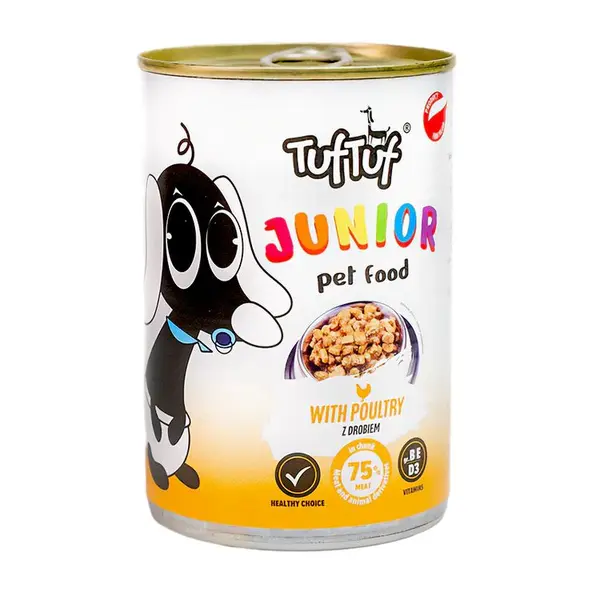 Hrană umedă TUF TUF Junior Puppy Pasăre - 415G
