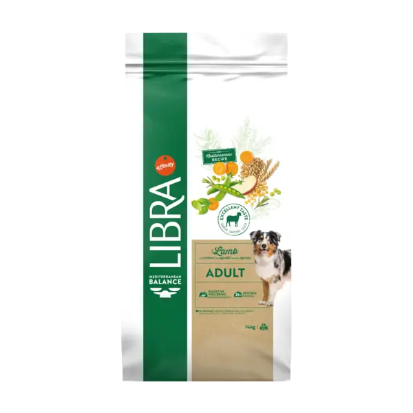 Hrana Uscata Caini Adulti, Libra Dog Adult Medium-Maxi, Miel, 14 kg