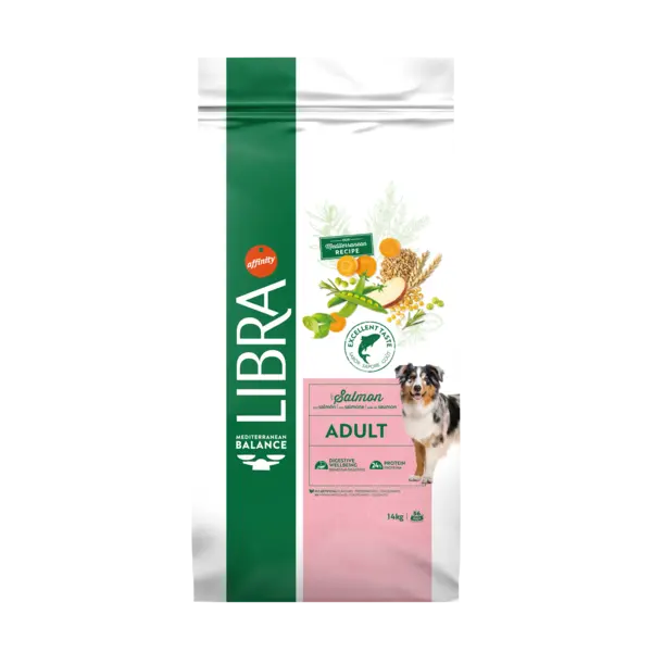 Hrana Uscata Caini Adulti, Libra Dog Adult Medium-Maxi, Somon, 14 kg
