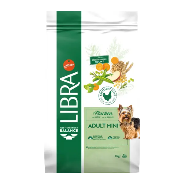Hrana Uscata Caini Adulti, Libra Dog Adult Mini, Pui, 8 kg