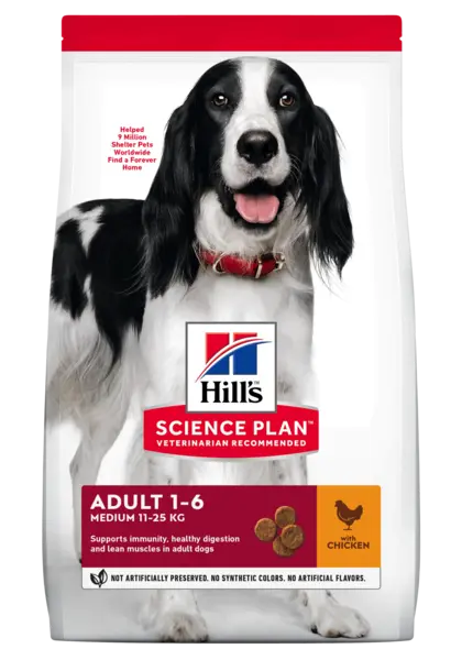 Hrana uscata caini, Hill's Science Plan Canine Adult Medium Chicken, 14 kg