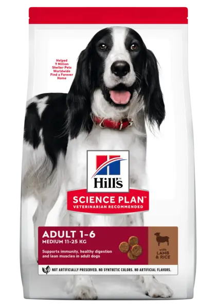 Hrana uscata caini, Hill's Science Plan Canine Adult Medium Lamb and Rice, 2.5 kg