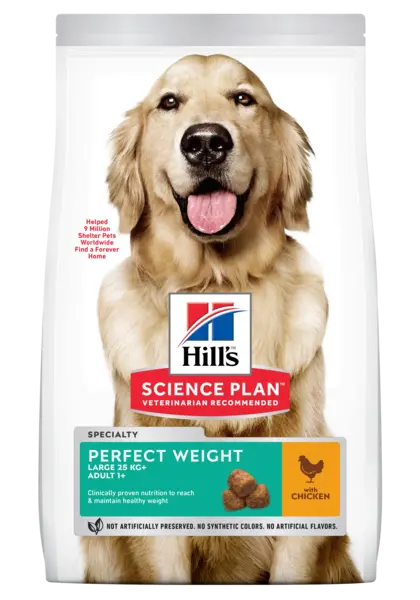 Hrana uscata caini, Hill's Science Plan Canine Adult Perfect Weight Large Breed Chicken, 12 kg
