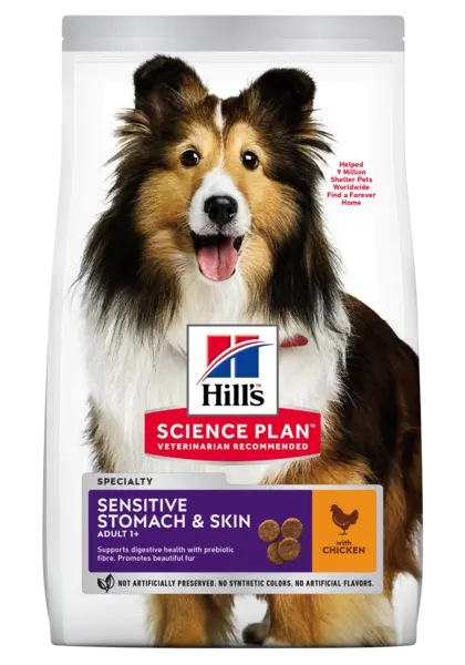 Hrana uscata caini, Hill's Science Plan Canine Adult Skin and Stomach Chicken, 14 kg