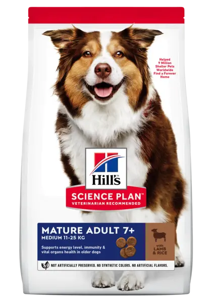 Hrana uscata caini, Hill's Science Plan Canine Mature Medium Lamb and Rice, 2.5 kg