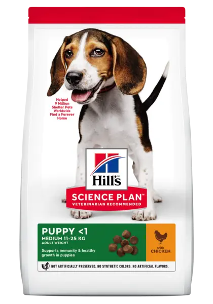 Hrana uscata caini, Hill's Science Plan Canine Puppy Medium Chicken, 2.5 kg