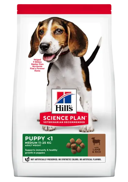 Hrana uscata caini, Hill's Science Plan Canine Puppy Medium Lamb and Rice, 14 kg