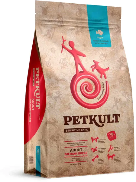 Hrana Uscata Caini, Petkult Sensitive Adult Medium Peste, 3 kg
