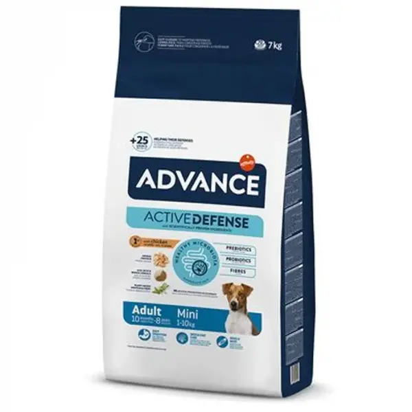 Hrana uscata pentru caini Advance Mini Adult cu pui orez 7 kg