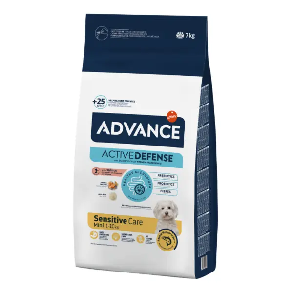 Hrana uscata pentru caini Advance Sensitive Care Mini, Somon, 7 kg
