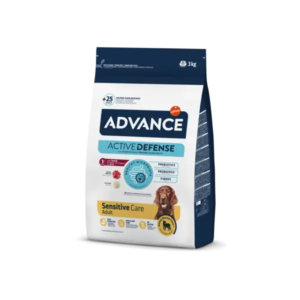 Hrana uscata pentru caini Advance Sensitive, Miel & Orez 3kg