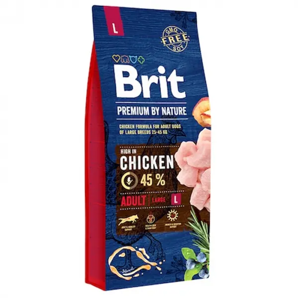 Hrana uscata pentru caini Brit Premium Adult L 15 kg