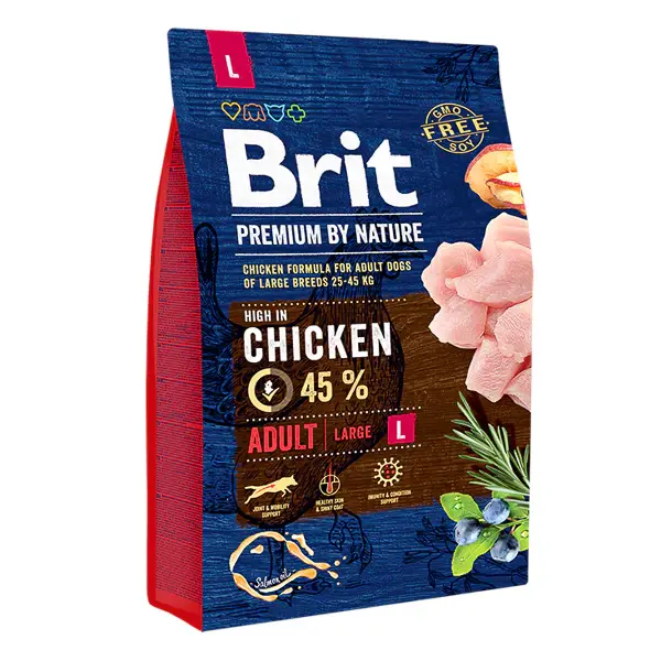 Hrana uscata pentru caini Brit Premium, Adult L 3kg