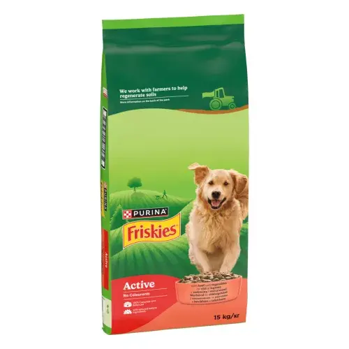 Hrana uscata pentru caini Friskies Active, Vita 15kg