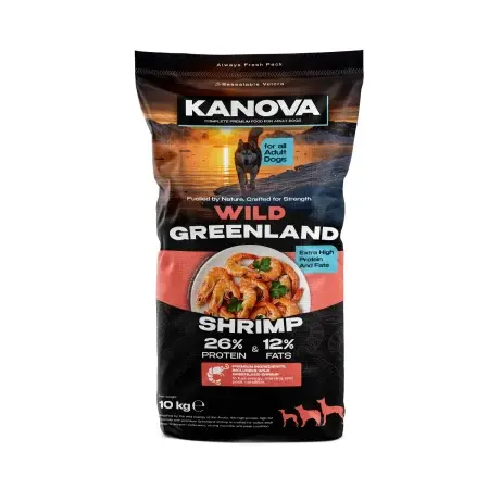 Hrana uscata pentru caini Kanova Wild Greenland cu creveti 10 kg